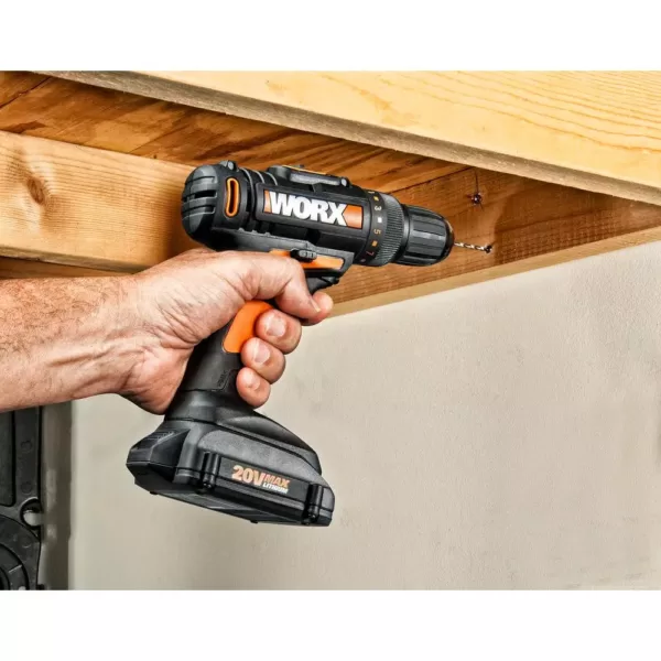 Worx POWER SHARE 20-Volt Lithium-Ion Cordless 3/8 in. 2-Speed Drill Driver (Tool-Only)