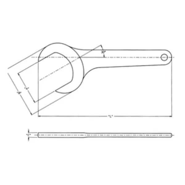 Wright Tool 1-1/2 in. 30-Degree Angle Satin Open End Service Wrench