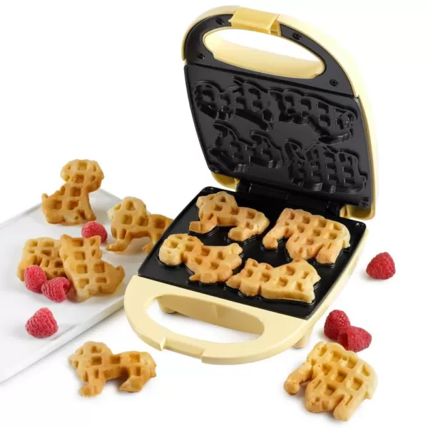 Nostalgia 520 W 4-Waffle Yellow Animal Circus Waffle Maker