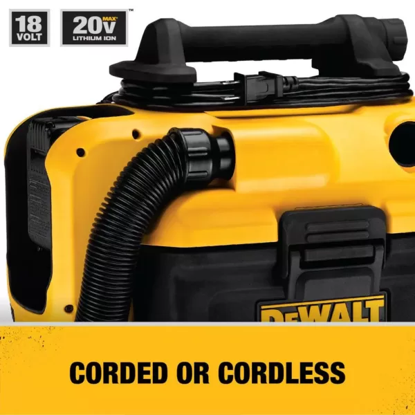 DEWALT 2 Gal. Max Cordless/Corded Wet/Dry Vacuum