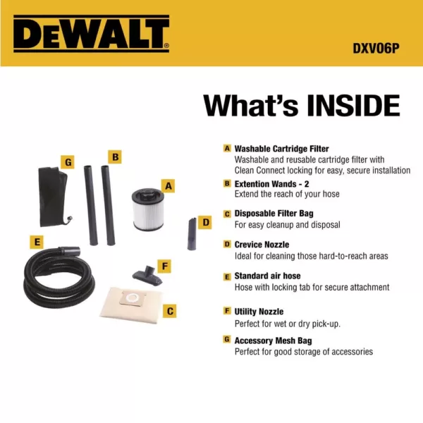 DEWALT 6 Gal. Poly Wet/Dry Vac