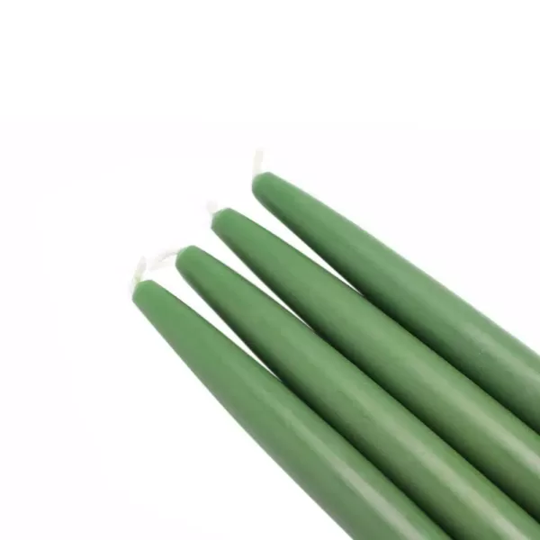 Zest Candle 6 in. Hunter Green Taper Candles (Set of 12)