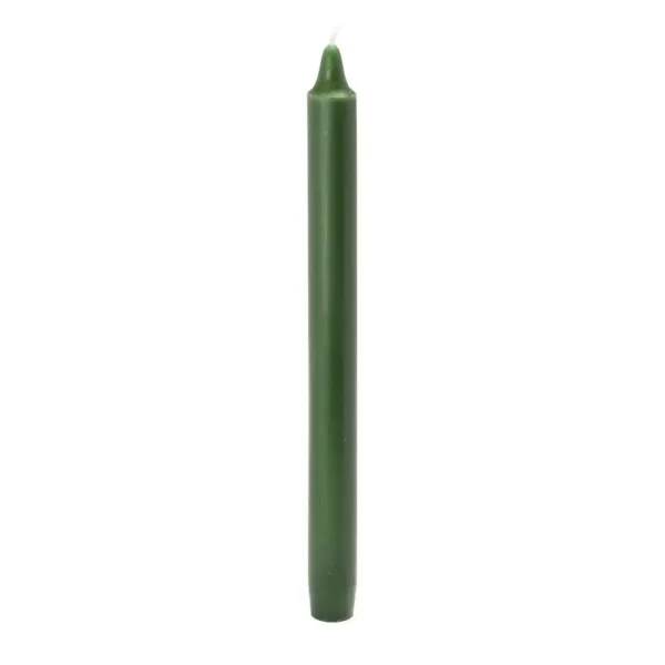 Zest Candle 10 in. Hunter Green Straight Taper Candles (12-Set)