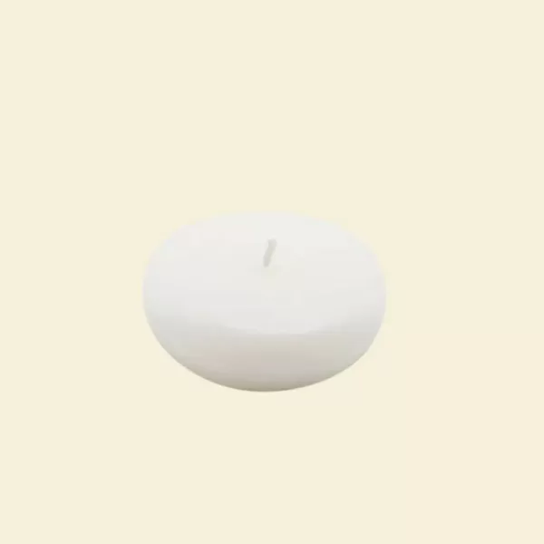 Zest Candle 2.25 in. White Floating Candles (Box of 24)