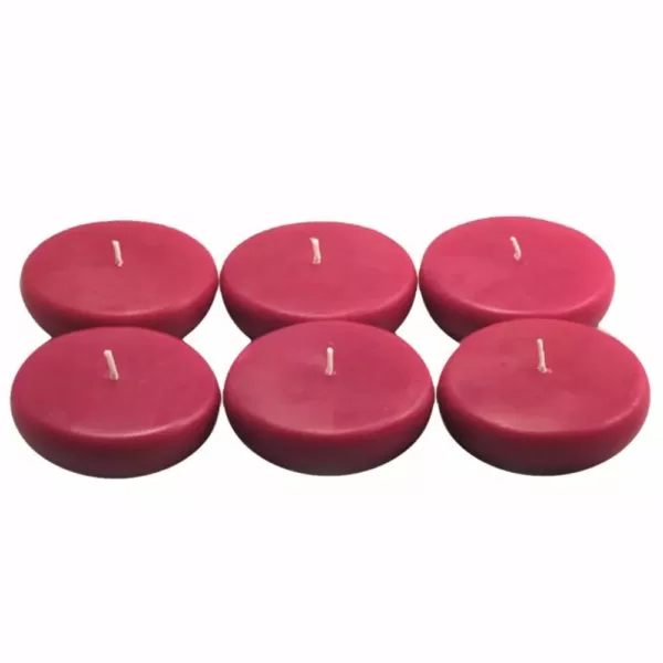 Zest Candle 2.25 in. Burgundy Floating Candles (Box of 24)